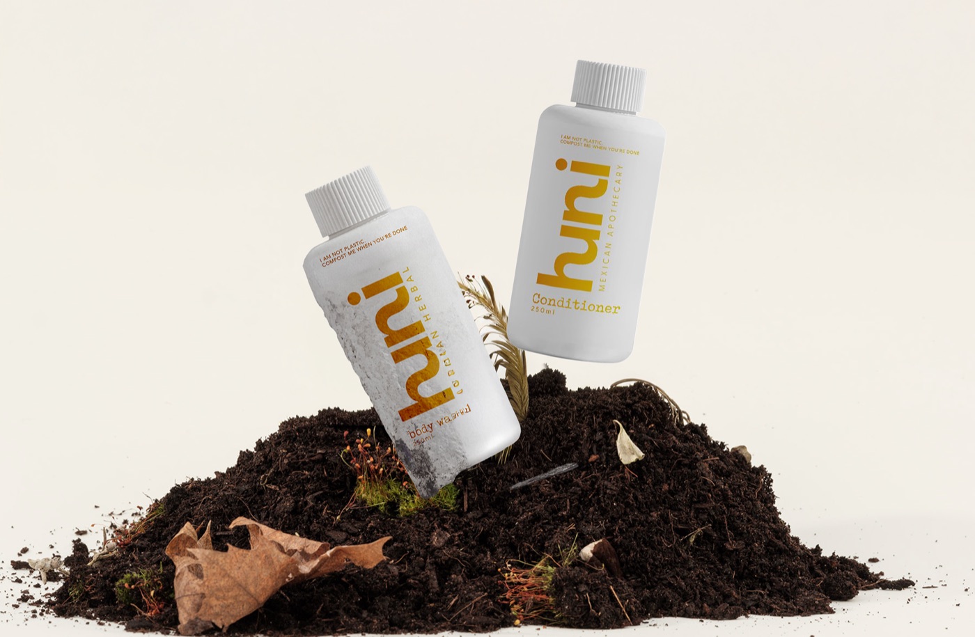 huni Vivomer bottles returning to soil in compost