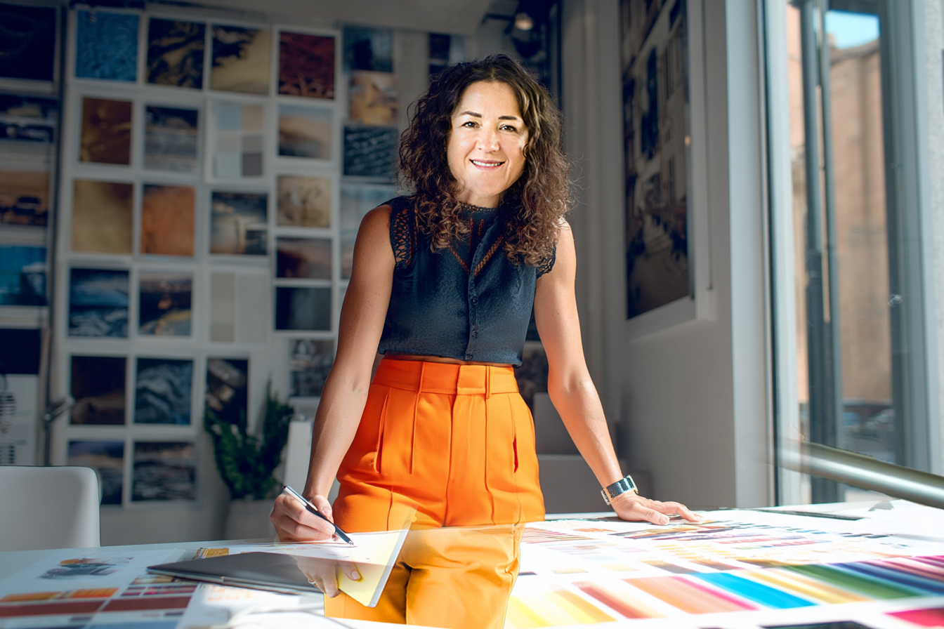 Polly Sheldon — brand builder, photographer and designer in her studio