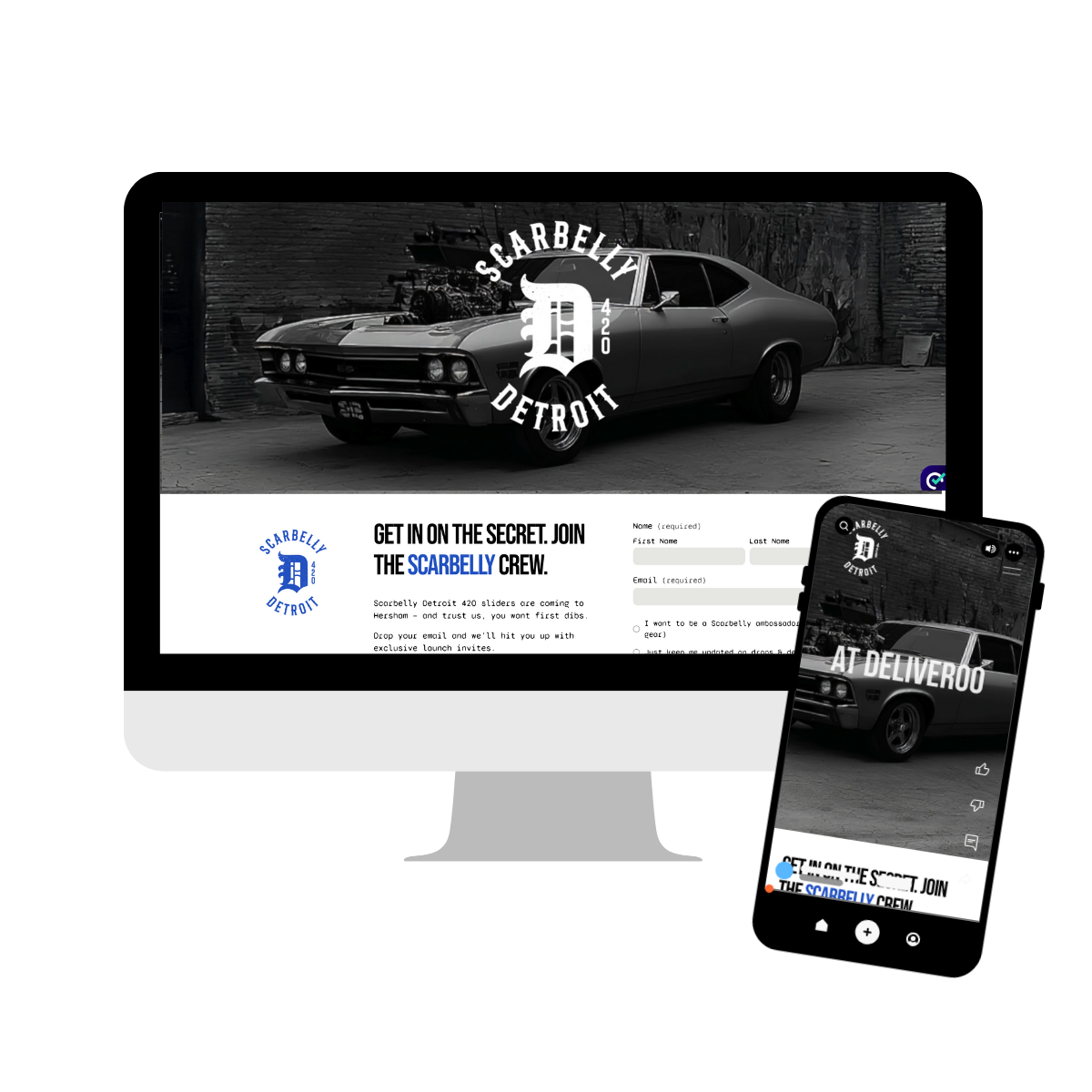 Scarbelly Detroit website design