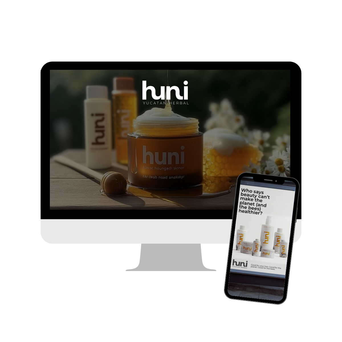 Huni - beauty brand identity and packaging
