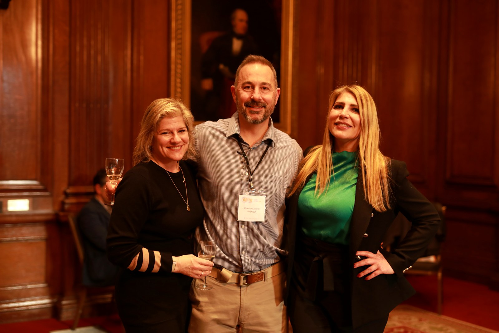 Smiling delegates at the SCTE Spring Lectures, One Great George Street, Westminster